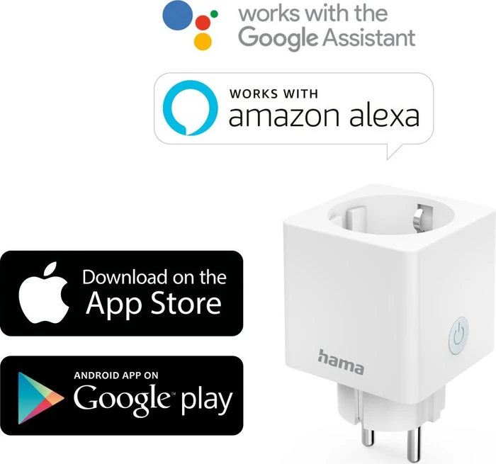 Hama WLAN-Steckdose Mini, ohne Hub, Smart-Steckdose