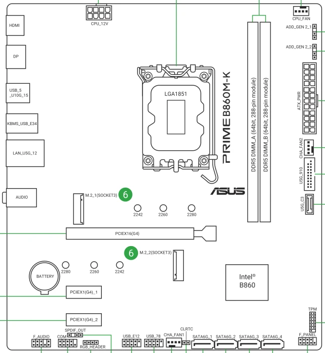 ASUS Prime B860M-K (Intel 1851)