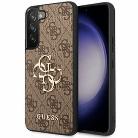 Guess Hard Cover 4G Metal Logo für Samsung Galaxy S23 braun