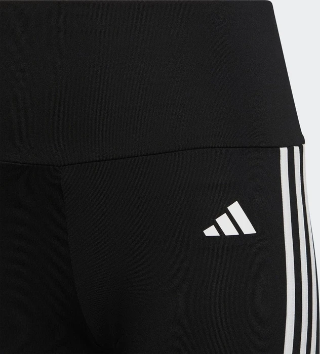 adidas Essentials Aeroready 3-Streifen High-Waisted Hose lang black/white (Junior)
