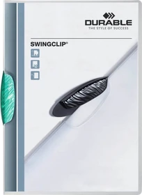 Durable Swingclip Klemmmappe, A4, dunkelgrün/transparent, 25er-Pack