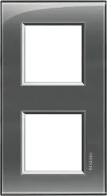 Bticino Livinglight Abdeckrahmen 2-fach, rauchgrau