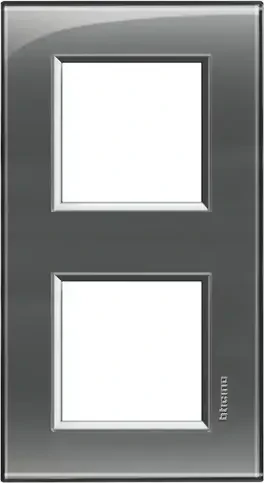 Bticino Livinglight Abdeckrahmen 2-fach, rauchgrau