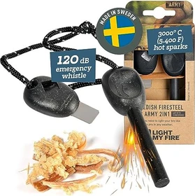 Light my Fire Swedish FireSteel BIO army 2in1 Feuerstarter slatyblack