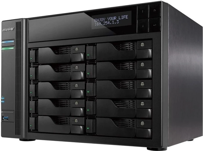 Asustor AS7010T, 2GB RAM, 2x RJ-45 1000Base-T, 3x USB-A 3.0