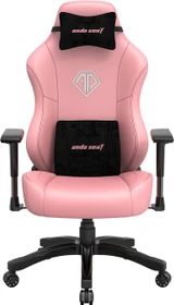 Anda Seat Phantom 3 L Gamingstuhl, Creamy Pink, Kunstleder rosa/Logo weiß
