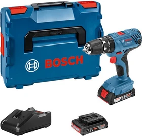 Bosch Professional GSB 18V-21 Akku-Schlagbohrschrauber inkl. L-Boxx + 2 Akkus 2.0Ah