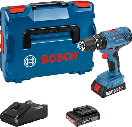 Bosch Professional GSB 18V-21 Akku-Schlagbohrschrauber inkl. L-Boxx + 2 Akkus 2.0Ah