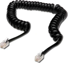 Digitus Telefonkabel 1x RJ10-Stecker 4p4c - 1x RJ10-Stecker 4p4c 4m schwarz