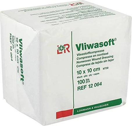 Vliwasoft Vliesstoffkompressen, 100 Stück