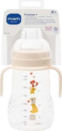 MAM Trainer+ Trinklernflasche, 4+M, 220ml, beige