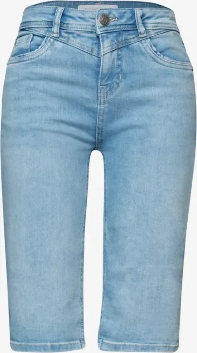 Street One Jane Bermuda Shorts mit Turn-Up Detail Jeans light blue authentic wash (Damen)