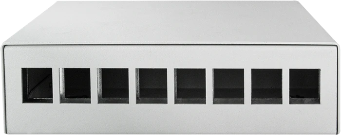 LogiLink Konsolidierungspunkt-Gehäuse für RJ-45 Keystone Module, 8-Port, grau