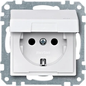 Merten System M SCHUKO-Steckdose Thermoplast edelmatt, polarweiß