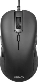 Deltaco Silent Wired Ambidextrous Mouse schwarz, USB (MS-810)