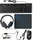 Nedis 5in1 Gaming Combo Kit, Tastatur, Headset, Maus und Mousepad, USB, US (GCK51110BKUS)