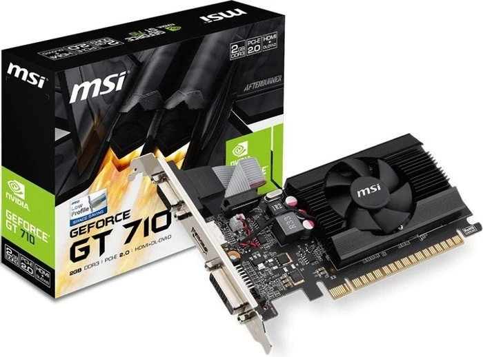 MSI GeForce GT 710 2GD3 LP, 2GD3 LP, 2GB DDR3, VGA, DVI, HDMI