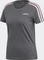 adidas Essentials 3-Streifen T-Shirt kurzarm dark grey heather/true pink (Damen) Vorschaubild