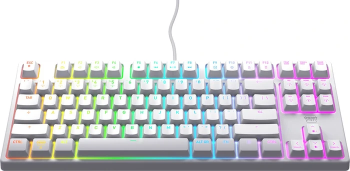 Cherry Xtrfy K4V2 TKL, weiß, LEDs RGB, MX2A RGB RED, USB, DE