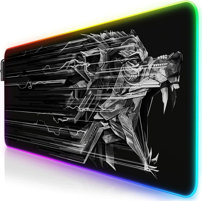 Titanwolf Epsilon Lightning RGB XXL Gaming-Mauspad, 800x300mm, schwarz