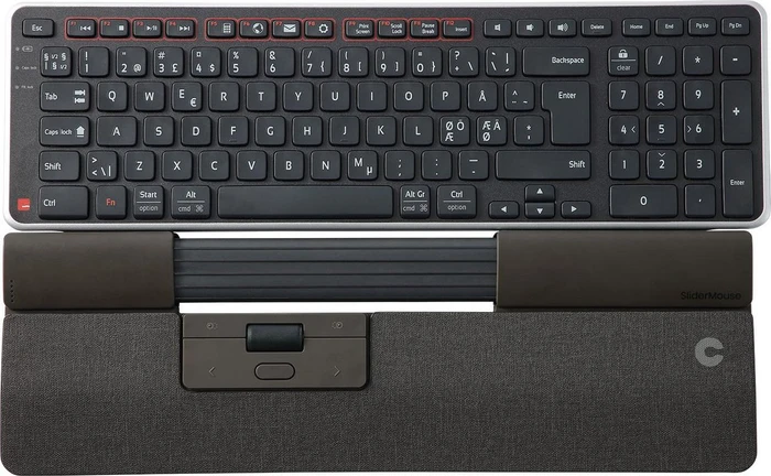 Contour Design SliderMouse Pro Wireless Slim Wrist, Stoff dunkelgrau, USB/Bluetooth