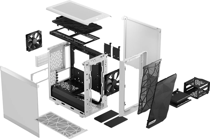 Fractal Design Meshify 2 Mini White TG Clear Tint, Glasfenster