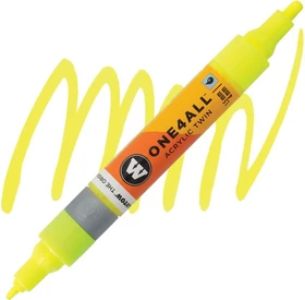 Molotow ONE4ALL Twin 1.5/4mm Acrylmarker neongelb fluoreszent