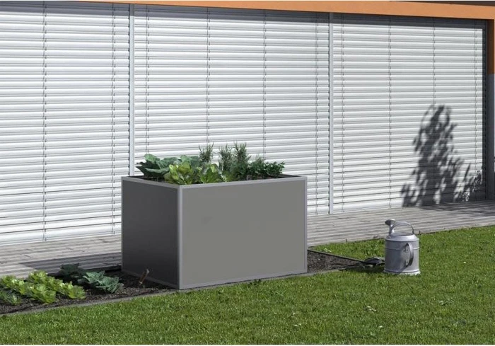 KGT Alu-Hochbeet 130 small 121x45cm anthrazit-grau