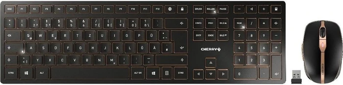 Cherry DW 9000 Slim schwarz/bronze, USB/Bluetooth, CZ/SK