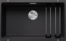 Blanco Etagon 700-U InFino Unterbau Becken mittig schwarz