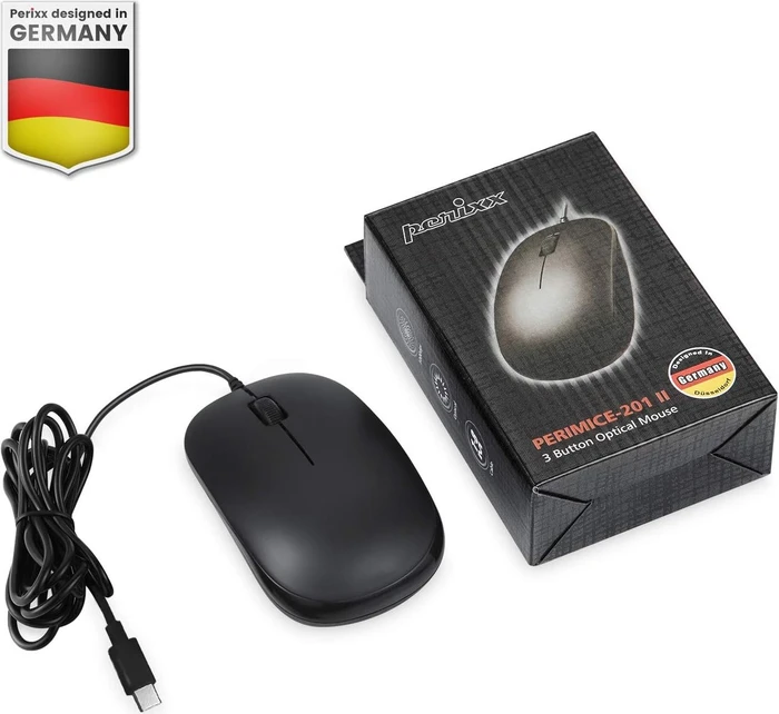 Perixx PERIMICE-201C schwarz, USB-C
