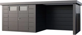Telluria Classico 3024 Gerätehaus inkl. Anbau 2.84m rechts anthrazit