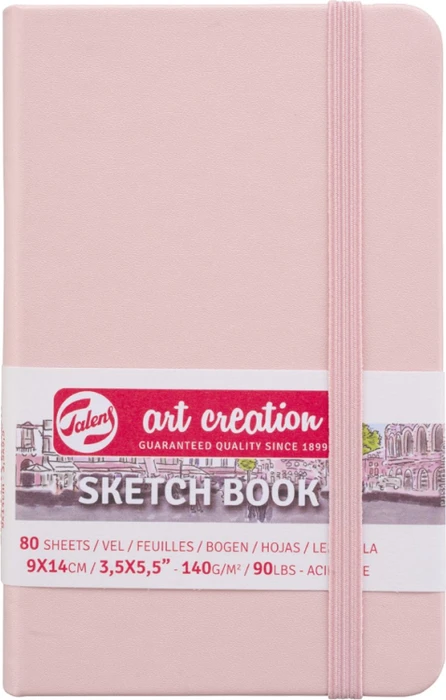 Royal Talens Skizzenbuch pastellrosa, 130x210mm, glatt, 80 Blatt