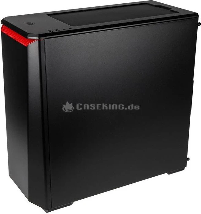 Phanteks Eclipse P400 Tempered Glass Edition schwarz/rot, Glasfenster