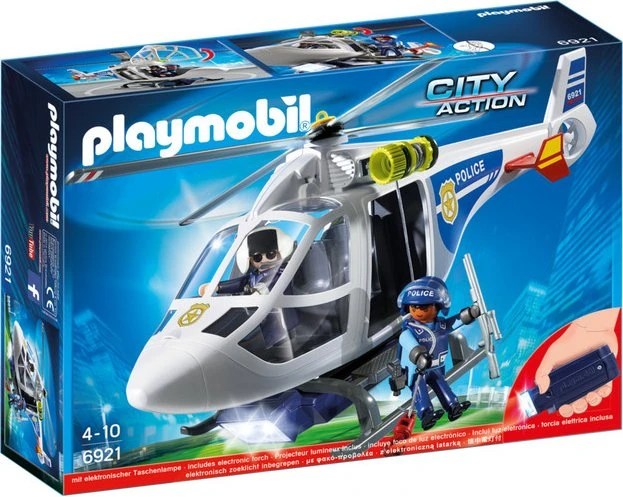 playmobil City Action Polizeihubschrauber mit LED Suchlicht