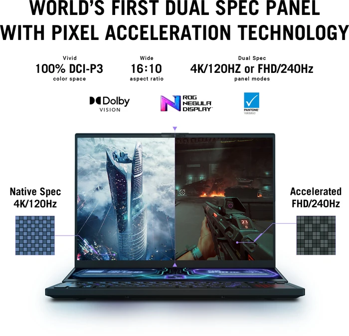 ASUS ROG Zephyrus Duo 16 GX650RM-LO032W, Ryzen 9 6980HX, 16GB RAM, 1TB SSD, GeForce RTX 3060, DE