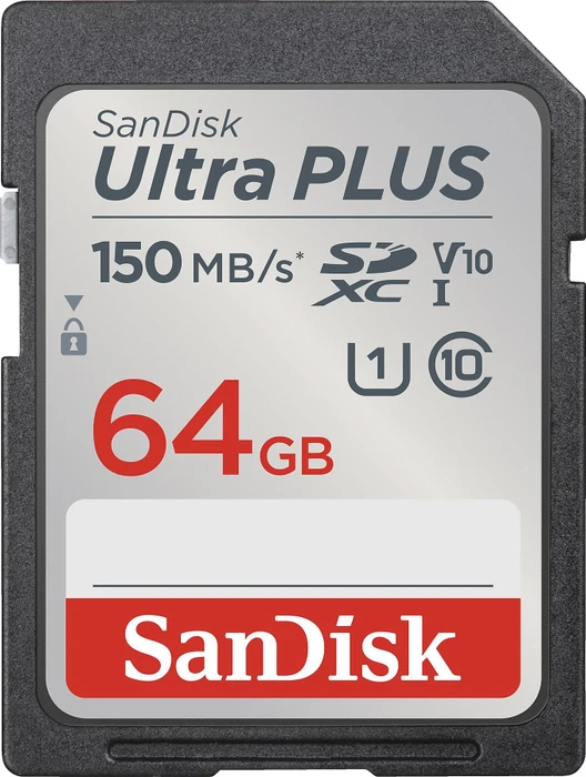 SanDisk Ultra PLUS R150 64GB, UHS-I U1, Class 10