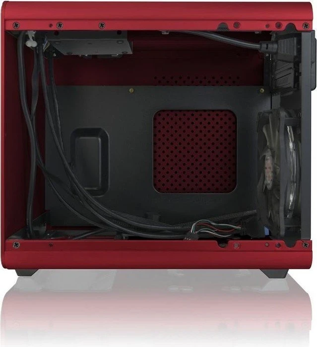Raijintek Metis Plus, rot, Acrylfenster, Mini-ITX