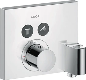 Hansgrohe Axor ShowerSelect eckig Thermostat mit 2 Ventilen und Anschluss chrom