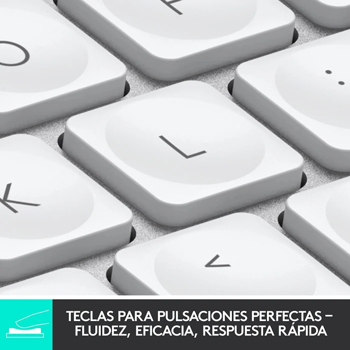Logitech MX Keys Mini for Mac, LEDs weiß, Logi Bolt, Pale Gray, weiß/grau, USB/Bluetooth, ES