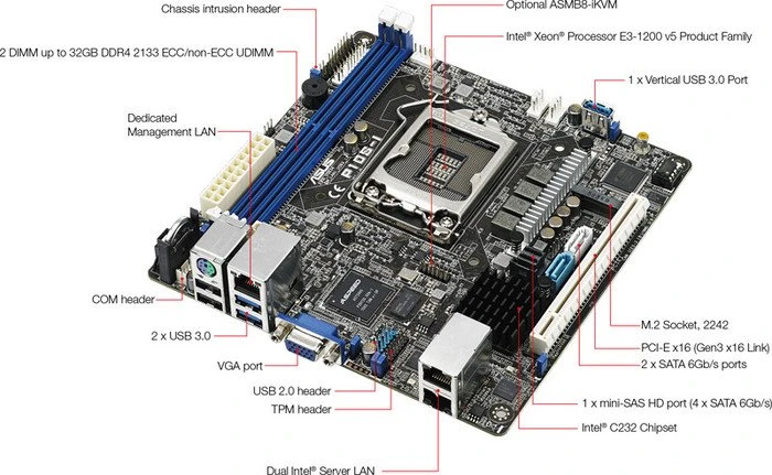 ASUS P10S-I (Intel 1151)