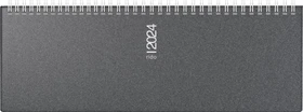 Brunnen Septant Wochenkalender 2024, 305x105mm, grau, 64 Blatt