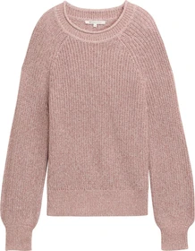 Tom Tailor Strickpullover mit leichten Ballonärmeln Strickpullover antique rose melange (Damen)