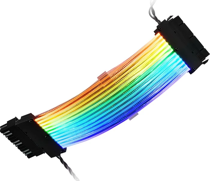 Sharkoon Shark xTend 24, 24-Pin ATX Verlängerungskabel, RGB beleuchtet, 245mm