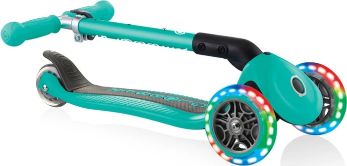 Globber Foldable Lights Kickboard emerald green
