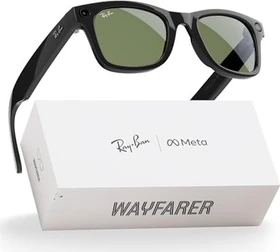 Ray-Ban RW4006 Meta Wayfarer 50mm shiny black/g15 green