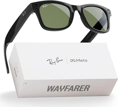 Ray-Ban RW4006 Meta Wayfarer 50mm shiny black/g15 green