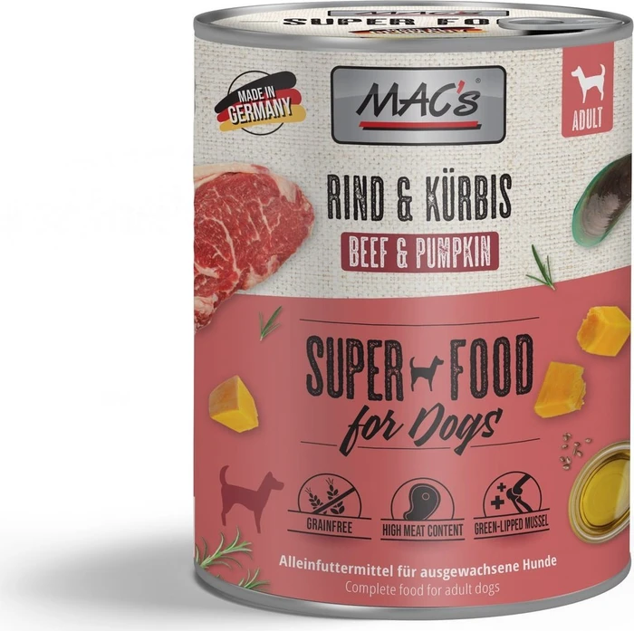 MAC's Dog Rind und Kürbis, 4.80kg (6x 800g)