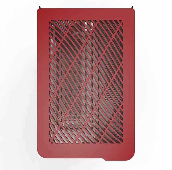 Montech King 95 Vibrant Red, rot, Glasfenster