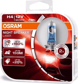 Osram Night Breaker Laser H4 60/55W +150%, 2er-Pack Box